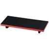 Sushi Plate DX Serving Stand Small Black Edge Red Plate Made In Japan J-kitchens (Rectangular Plate) Shatter-Resistant
