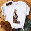 Women Funny Graphic Black African Curly Hair T-shirts for Aesthetic for Women Fashion Printed T-shirt T-shirt Aesthetic Clothes