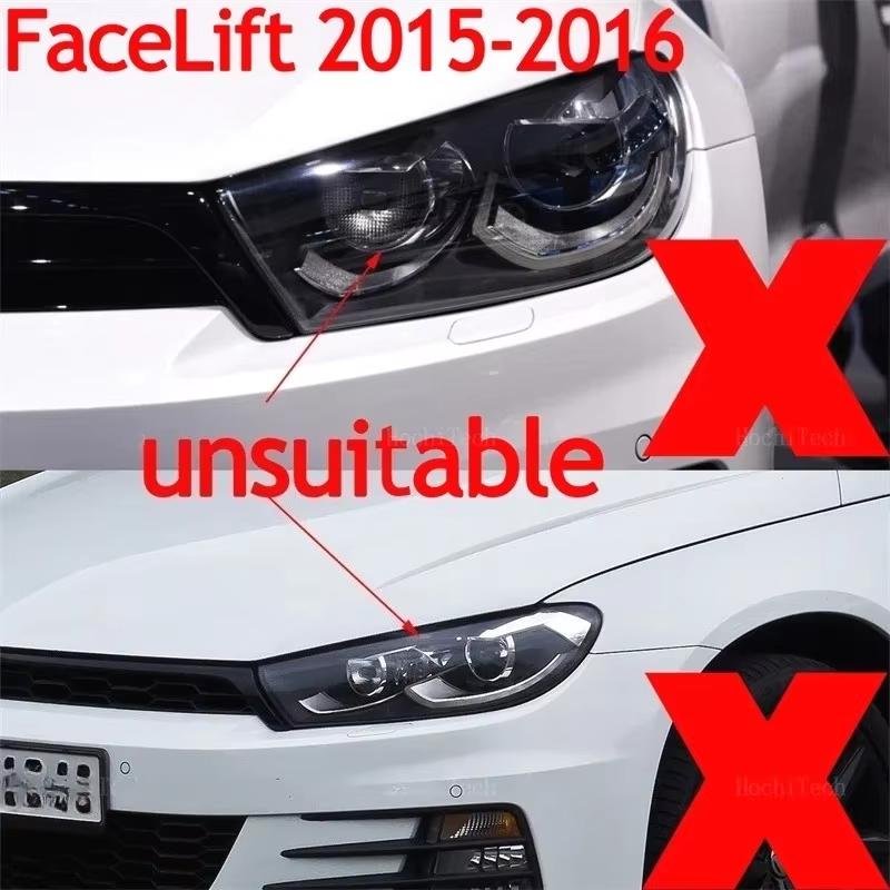 For Pair light For VW Volkswagen Scirocco 2009-2016 Car Headlight Cover Lens Lamp shade Head Light Caps Lamp Shell