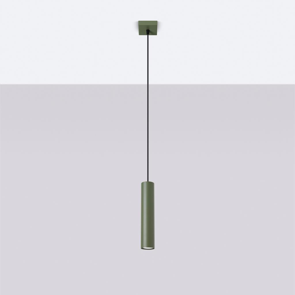 Lampa Wisząca Lagos 1 Gu10 Zielony Oliwkowy Sollux Sl.1484