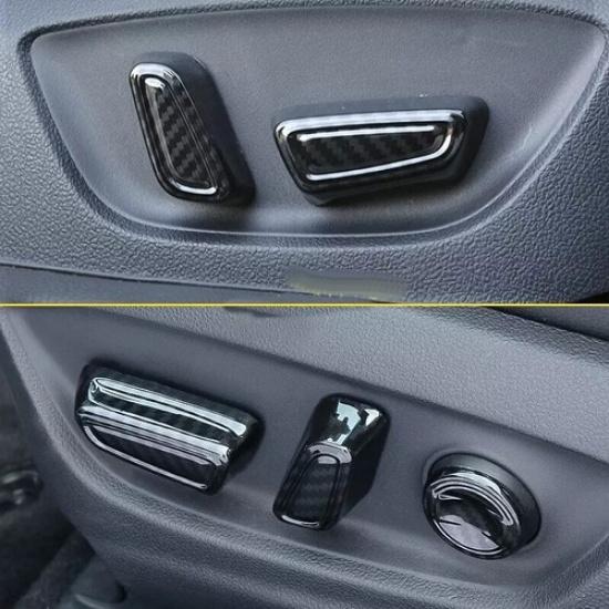 Carbon Fiber Power Seat Adjust Switch Button Cover For 2018-2024 Toyota Camry