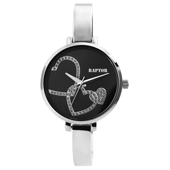 Montre - RAPTOR - Lova - Femme - Boîtier 34 mm argent - Bracelet acier inoxydable