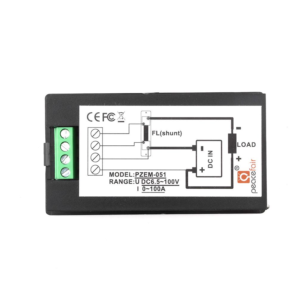 20A/100A Цифровой измеритель DC6.5-100V AC80-260V Вольтметр Амперметр ЖК 4-в-1 DC Напряжение Ток Мощность Энергия Детектор