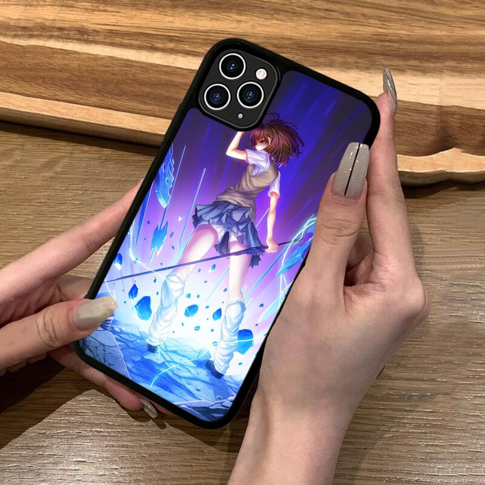 Аниме М-Мисака Микото Милый Чехол для Телефона Силиконовый PC+TPU Для Для iPhone 11 12 13 14 15 16 Plus Pro Max Чехол