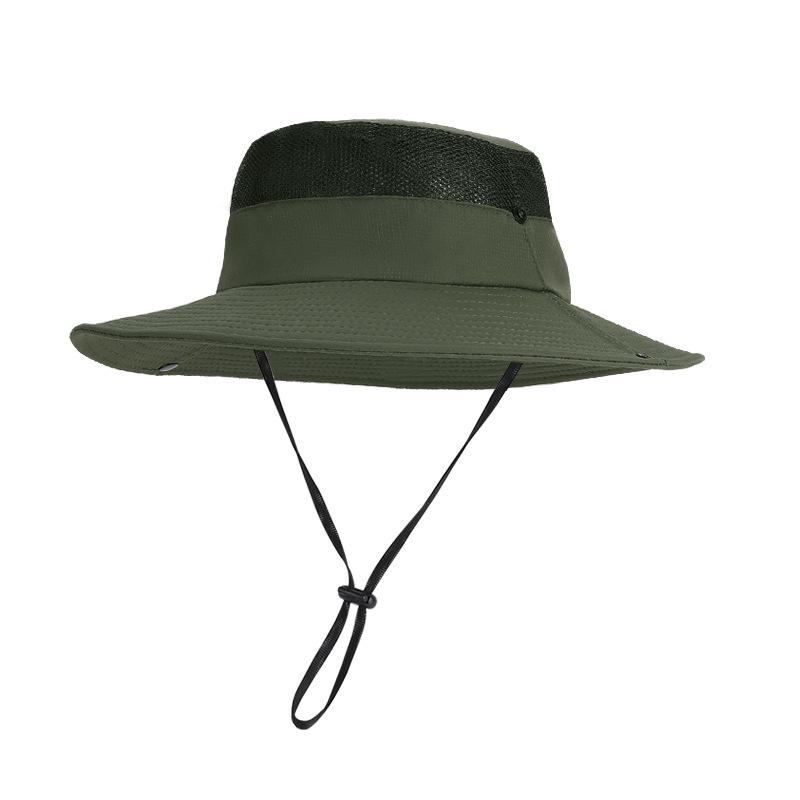 Summer Outdoor Sunscreen Hat Men's Mountaineering Fishing Big Eaves Sun Hat Quick-drying Waterproof Breathable Versatile Bucket Hat