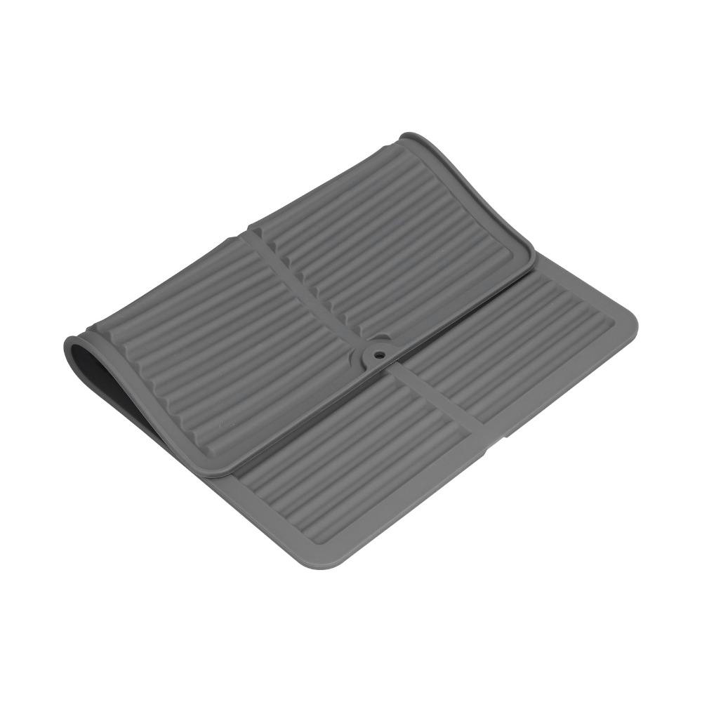 Food Grade Silicone Heat Resistant Trivet Drainage Groove Water Draining Pad Pot Heat Blocking