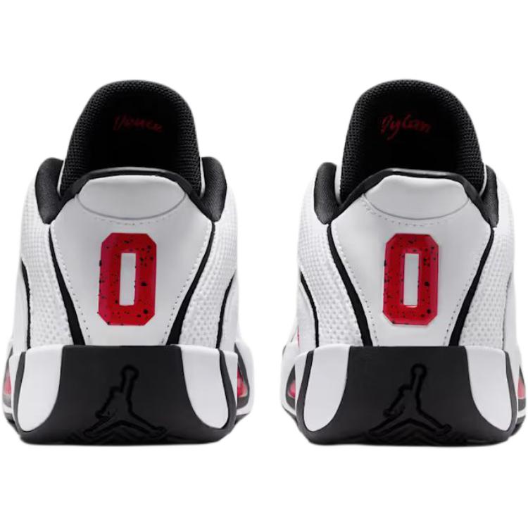 Jordan Детские баскетбольные кроссовки Tatum 4 Low White Black Red для подростков HQ4611-101