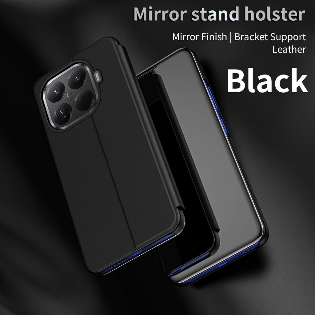 Премиальный Роскошный Глянцевый Зеркальный Kickstand Кожаный Складной Чехол-Книжка Для Xiaomi 17T Pro 15T 14T 13T 14 Pro Ударопрочный Защитный Чехол