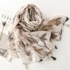 Luxury Floral Designer Women Viscose Scarf Four Seasons Beach Shawl Designer Tassel Pashmina Muslim Hijab Wrap Lady