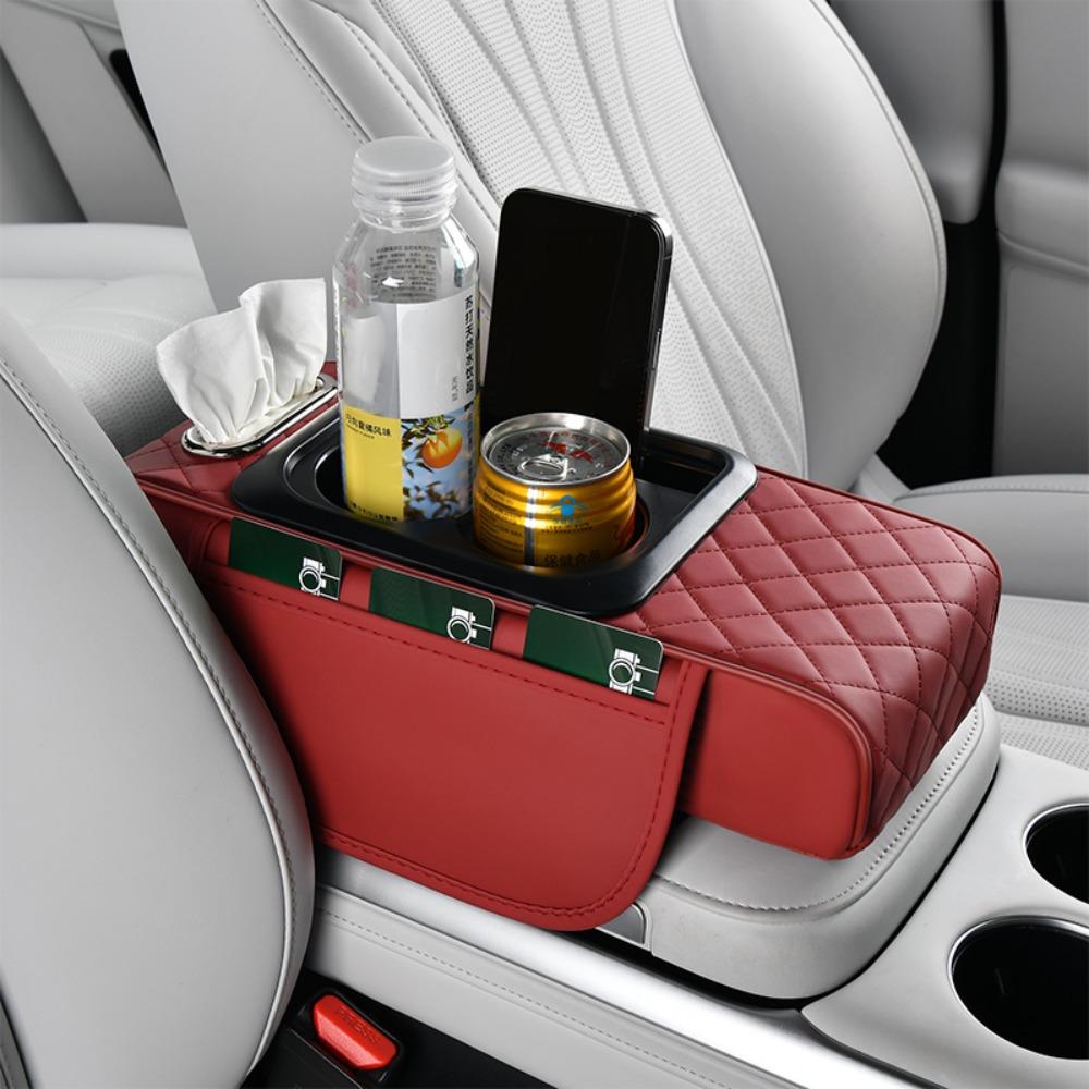 Multifunctional Center Console Armrest Cushion Portable Car Armrest Pillow Storage Box Universal