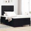 Box Spring Bed with Headboard Black 120 x 190 cm Fabric