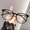 Retro Square Glasses Ultra-Light Transparent Frame Eyewear Anti-Blue Light Flat Glasses Korean Popular Decoration Eyeglasses