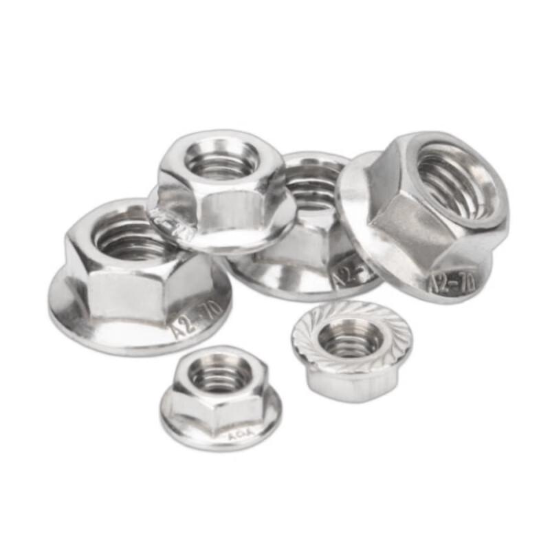 Stainless Steel Anti-Slip Hex Flange Nuts