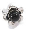 Les Trésors De Lily [J8035] - Дизайнерское кольцо "Флора" черное серебро