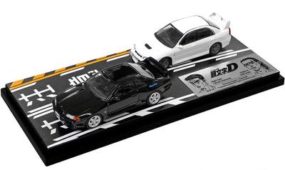 Inter Allied Initial D Set Takeshi Nakazato Skyline Seiji Iwaki Lancer Evolution IV Завершенный продукт MODELER'S 1/64 Vol.18 GT-R (БНР32) &