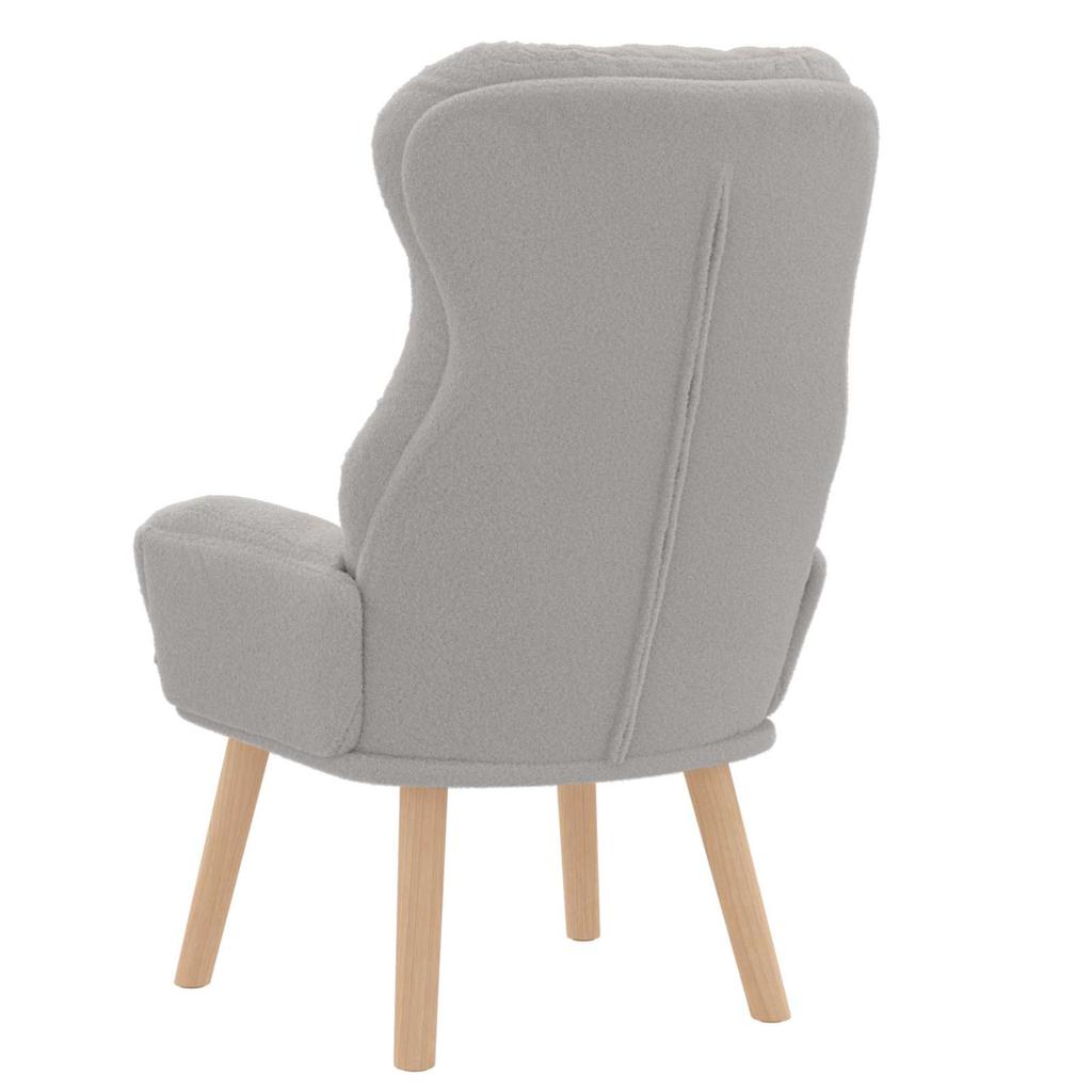 Armchair Light Grey 69 x 74 x 93 cm Sherpa Fabric