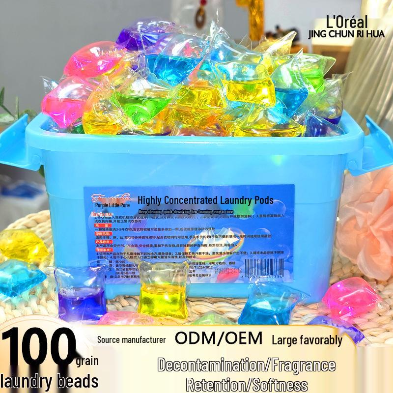100-Pack Deep Cleaning Laundry Detergent Pods with Long-Lasting Fragrance and Gentle Care