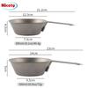 Titanium Camping Bowl With Foldable Handle 300ml 500ml Portable Outdoor Cooking Water Boiling Gear Hiking Backpacking