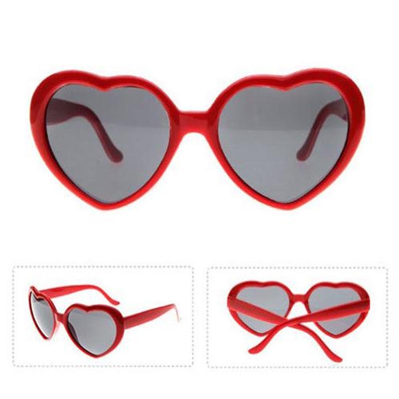 Novel Romantic Fashion Women Gift At Night Heart-shaped Special Effects Glasses Sunglasses