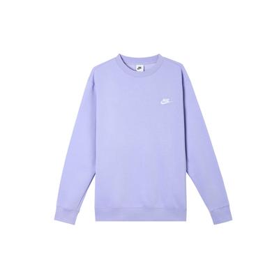 Nike Спортивная одежда Club Crew Толстовка с логотипом Мужская толстовка Светло-фиолетовая BV2663-569