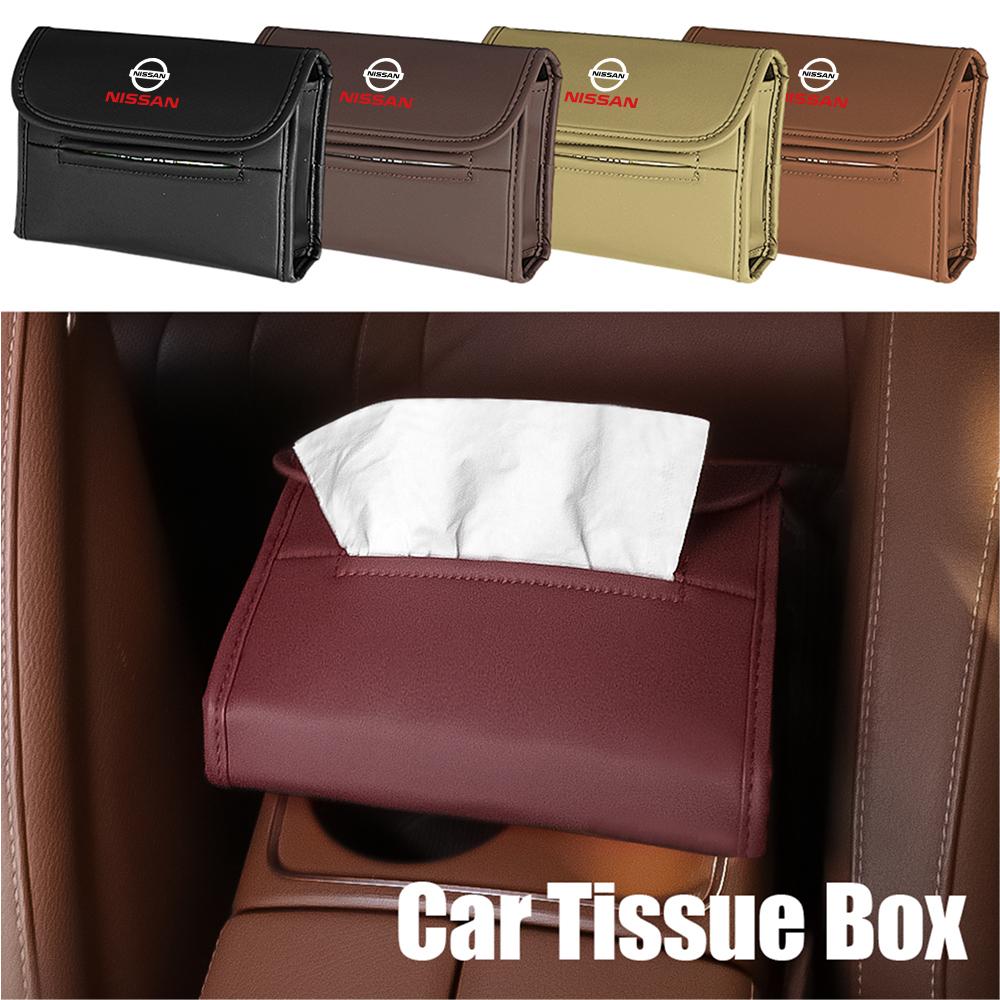 AUK2 For Nissan X-trail Qashqai j10 j11 Note Juke Patrol Navara Car Storage Box Back Seat Suspension Fixing Tissue Box Center Cover