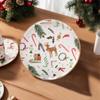 Сервировка на 10 персон Одноразовая посуда С принтом лося Посуда для пикника Удобная бумажная тарелка Новый год