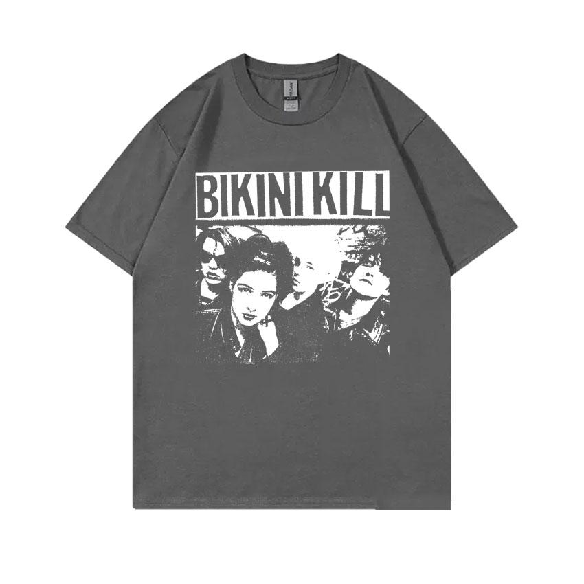 Rock Punk Band Bikini Kill Graphic T-shirt Feminist Riot Grrrl Kathleen Hanna T Shirt Unisex Women Classic Vintage Oversized Tshirt
