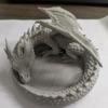 Готический Дракон-Хранитель Поднос для украшений 3D-печать Свернувшийся Дракон Фигурка Держатель для хранения Декор для стола Брелок Мелочи Дисплей