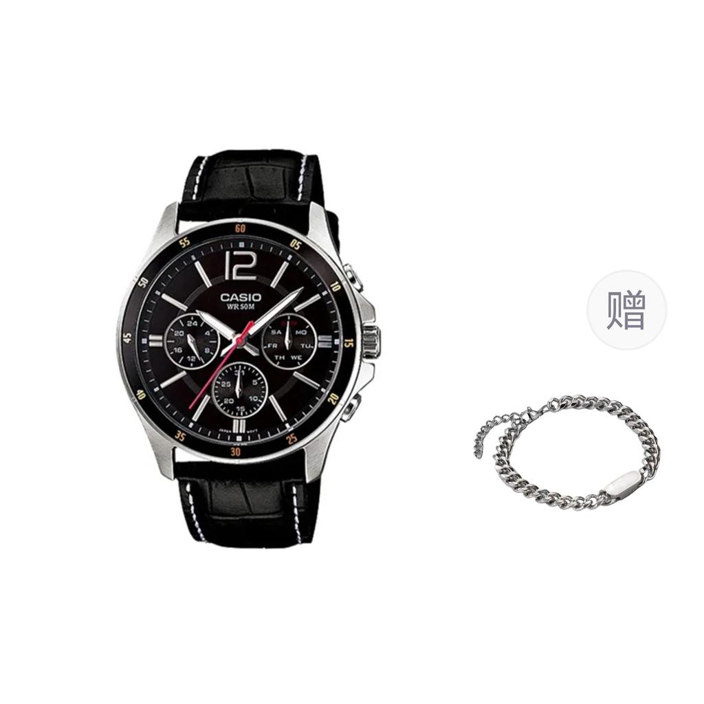 Casio Мужские Черные Часы MTP-1374L-1A-