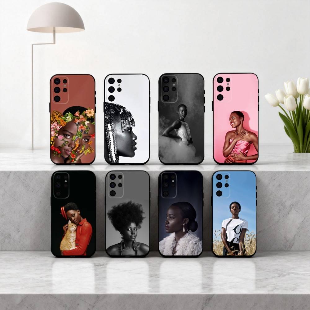 L-Lupita N-Nyongo Actress Phone Case For Samsung S25,S24,S21,S22,S23,S30,Ultra,S20,Plus,Others Soft Black Case