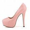 Women High Heels Pumps 14cm Round Toe Stilettos Talon Femme Sexy Ladies Red Wedding Shoes Black Platform Heels Big Size 44