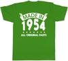 Made in 1954 All Original Parts Birthday Unisexs Short Sleeve TShirt