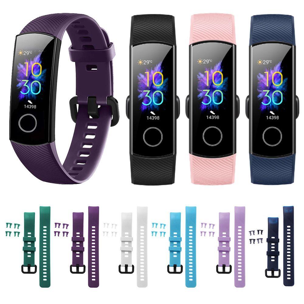 Ремешок для Honor Band 5 4, цветной, из мягкого силикона, сменный ремешок для умного браслета Huawei Honor Band 5 4