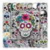 50 Colorful and Terrifying Skull Halloween Personalized Luggage, Refrigerator, Car, Scooter, Mobile Phone Graffiti Stickers