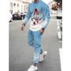 Christmas 2PCS Set Spring Autumn Men Women Fashion 3D Printing Man Fashion Casual Sportswear Sweatshirt Jogging Pants 2Pcs Sets