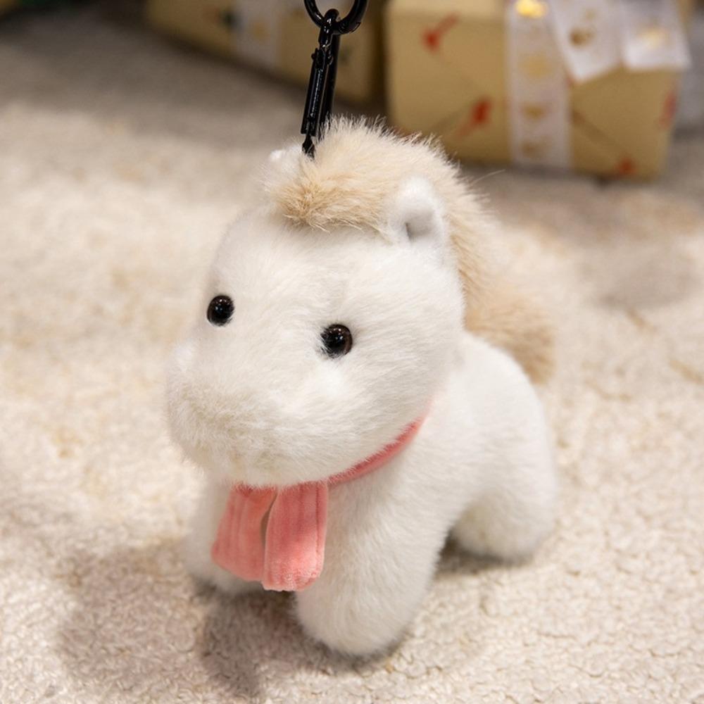 Cartoon Pony Plush Doll Pendant Stuffed Simulation Horse Toy Keychain Room Decoration