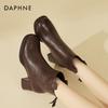 Женские ботильоны Daphne в британском стиле на массивном каблуке