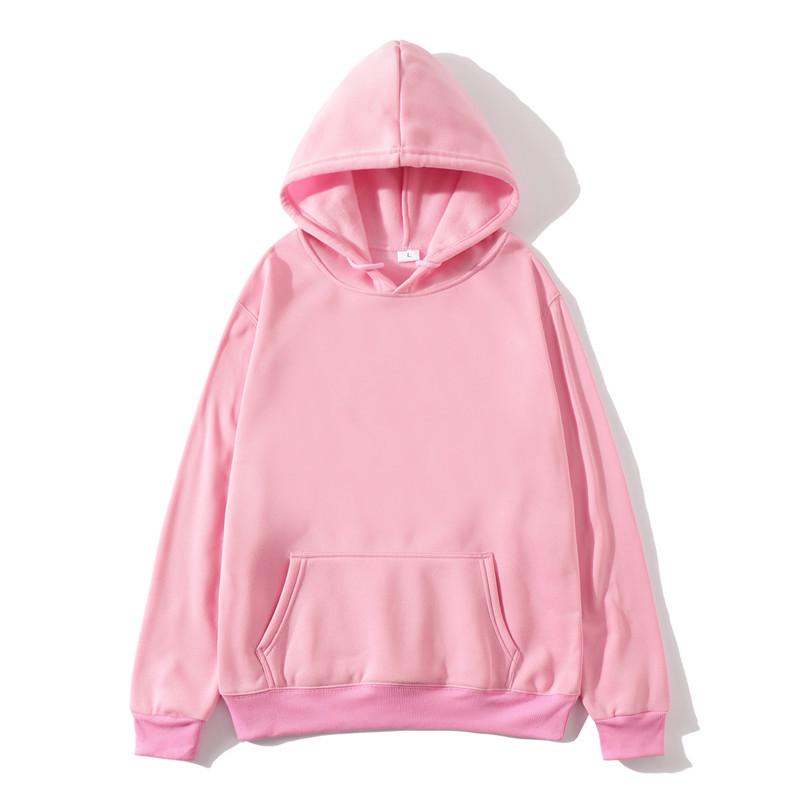 Unisex Loose Casual Hoodie - Thickened Solid Color Fleece Pullover for Autumn/Winter 2022