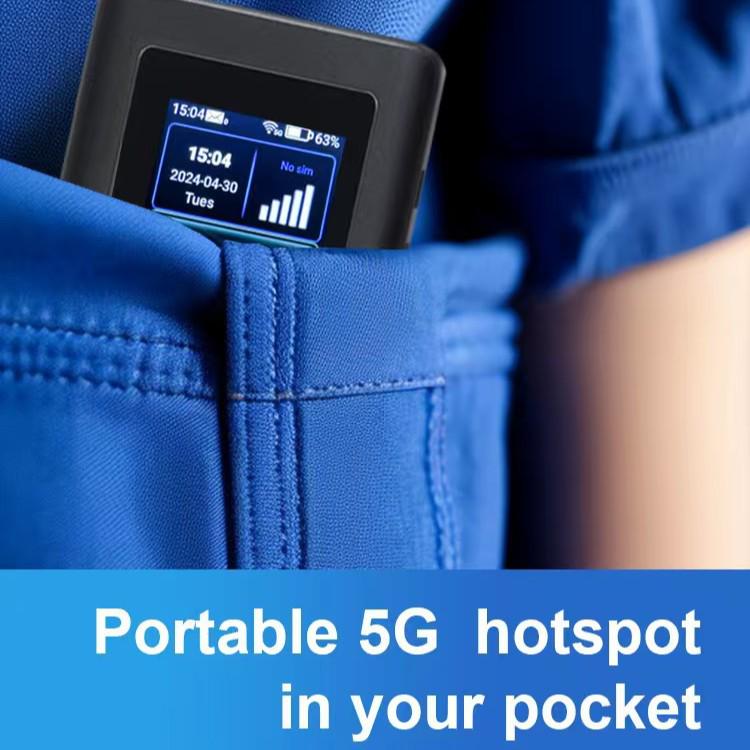 5G Portable Dual-Band WiFi 6 Router with SIM Slot and Long Battery Life