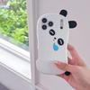 Сладкий сон Панда Силиконовый Чехол для Телефона для iPhone 13/14/15 Pro, Белый Фон
