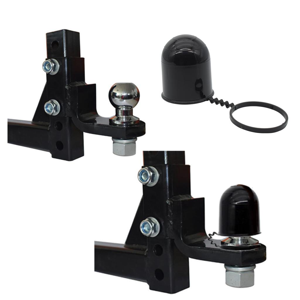 Durable 50Mm Black Universal Tow Bar Cap Prevent Falling Towing Hitch Towball Cover Caravan Trailer Protection Car Accessories