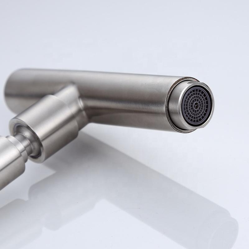 304 Stainless Steel Brushed Universal Sink Faucet Kitchen Sink Hot Cold Faucet
