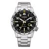 Мужские аналоговые часы Eco-Drive BM7550-87E Браслет из нержавеющей стали Серебристый Один размер