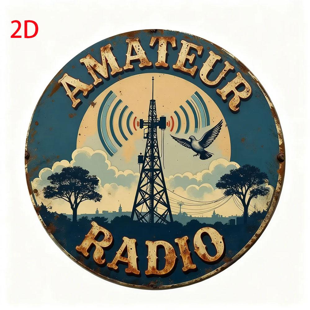 Retro Ham Radio Wall Art: Easy Installation & Weather-Resistant for Indoor/Outdoor Use
