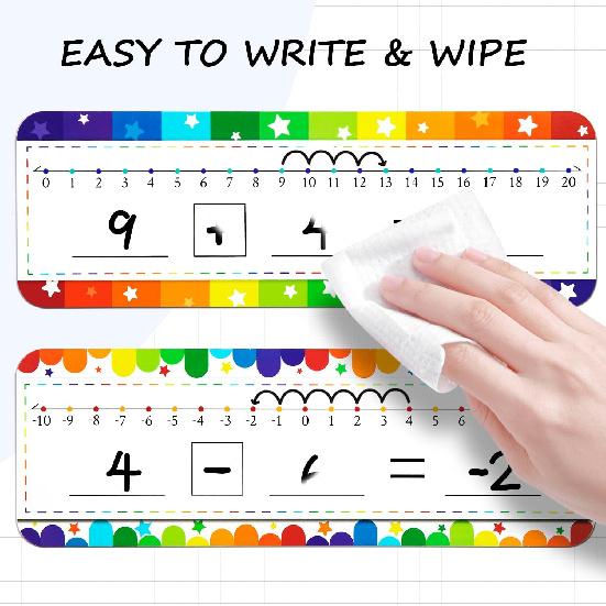 32 Pack Number Line Dry Erase White Board Double Sided Classroom Must Haves Math Manipulatives Teacher Supplies for Kindergarten Elementary Special