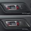 Pair Carbon Fiber Interior Door Handle Trim Cover For Ford Mustang 2015-2022