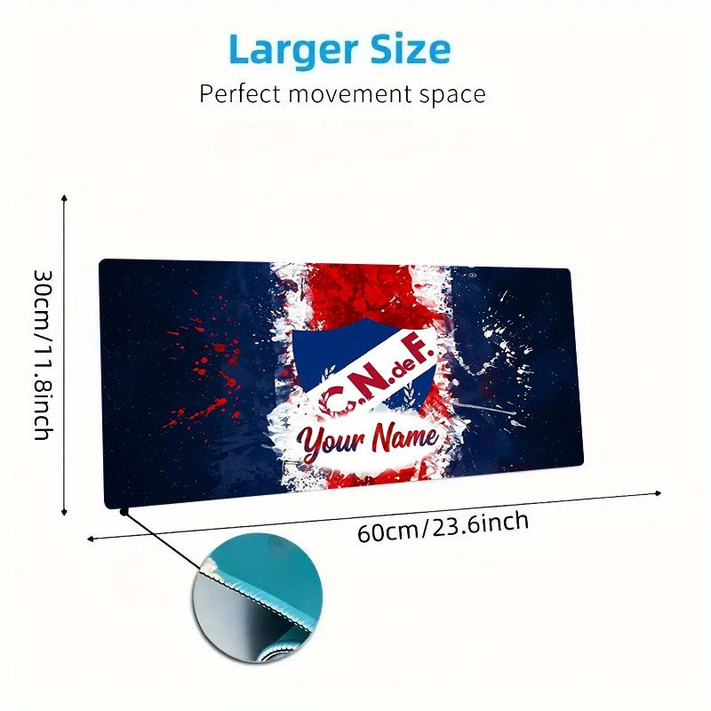 Club Nacional De Football Custom Name Large Size Mouse Pad Large Gaming Table Cushion Non-slip Laptop Tablet Big Mousepad XXL Mat Mini PC Playmat With