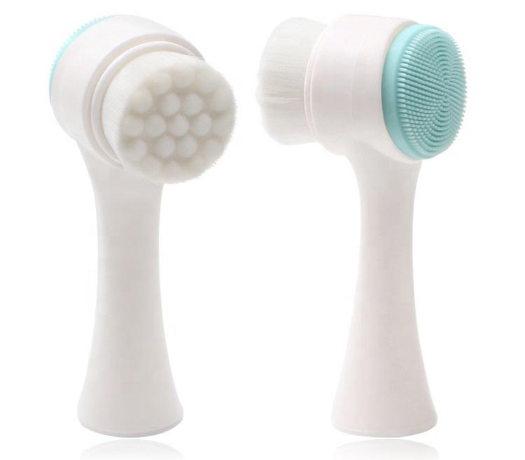 Good Quality Cheap Price Silicone Synthetic Hair Multi Colors Waterproof Manual Facial Cleansing Brush Private Label Acceptable
