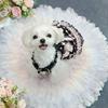 Luxury Spring Autumn Handmade Dog Cat Dress Pink Black Dot Lace Skirt European Palace Gown Pet Photography Apparel Unique Design