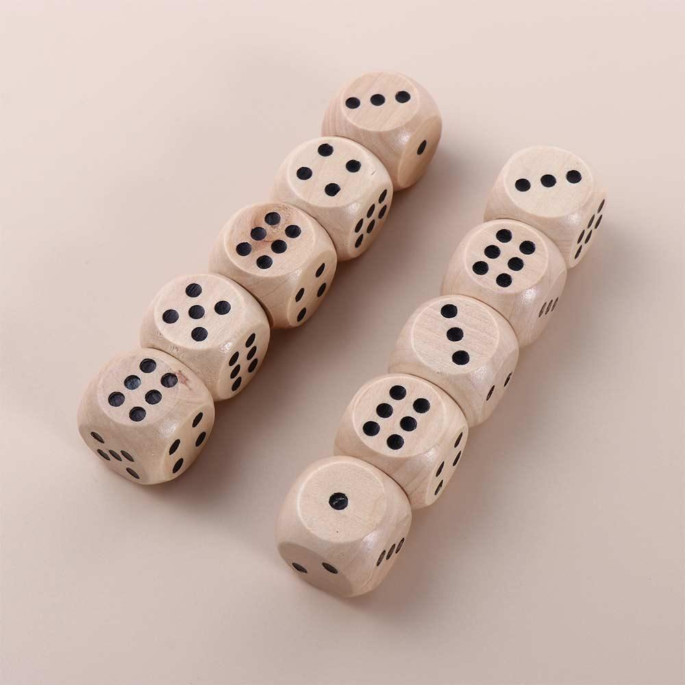 Playing Games Puzzle Game Board Games Game Toys Wooden Dice 6 Sided Dice D6 Dice Square Point Dice